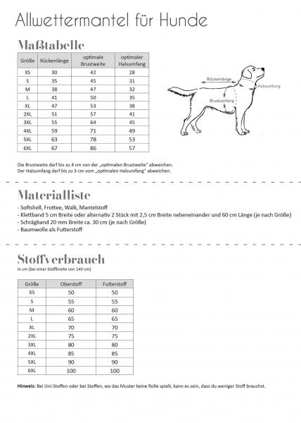 Fadenkäfer Papierschnittmuster Allwettermantel